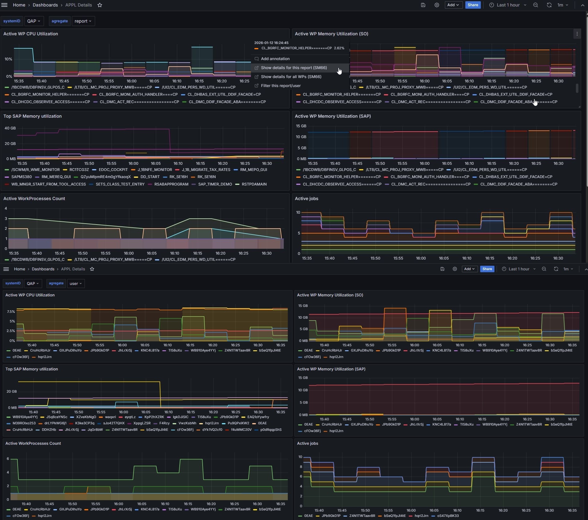 Detalhes do relatório
